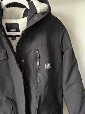 Vans Black Sherpa-Lined Ski Parka Jacket
